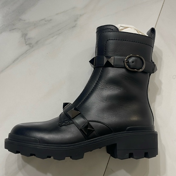 Valentino Shoes - Valentino Combat boots size 38 black leather never worn brand new with box